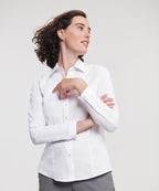 Russell Athletic Collection Women's Long Sleeve Herringbone Shirt