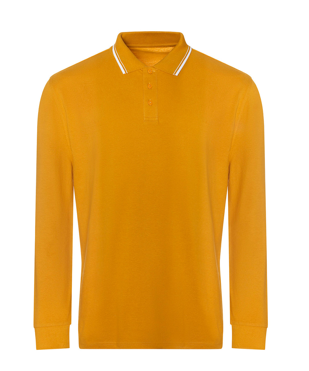 AWDis Just Polo's Long Sleeve Tipped 100 Polo Shirt – Custom Embroidered & Printed Polo Shirts