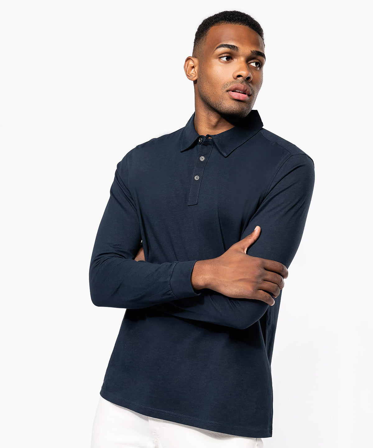 Kariban Jersey Knit Long Sleeve Polo Shirt