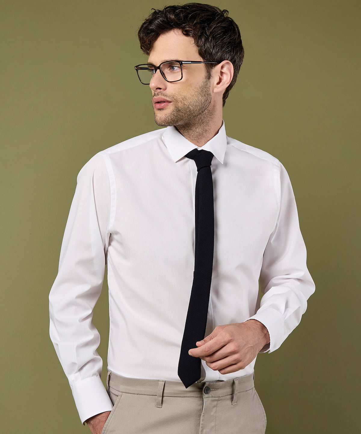 Kustom Kit Tailored Business Shirt Long-sleeved (tailored Fit)