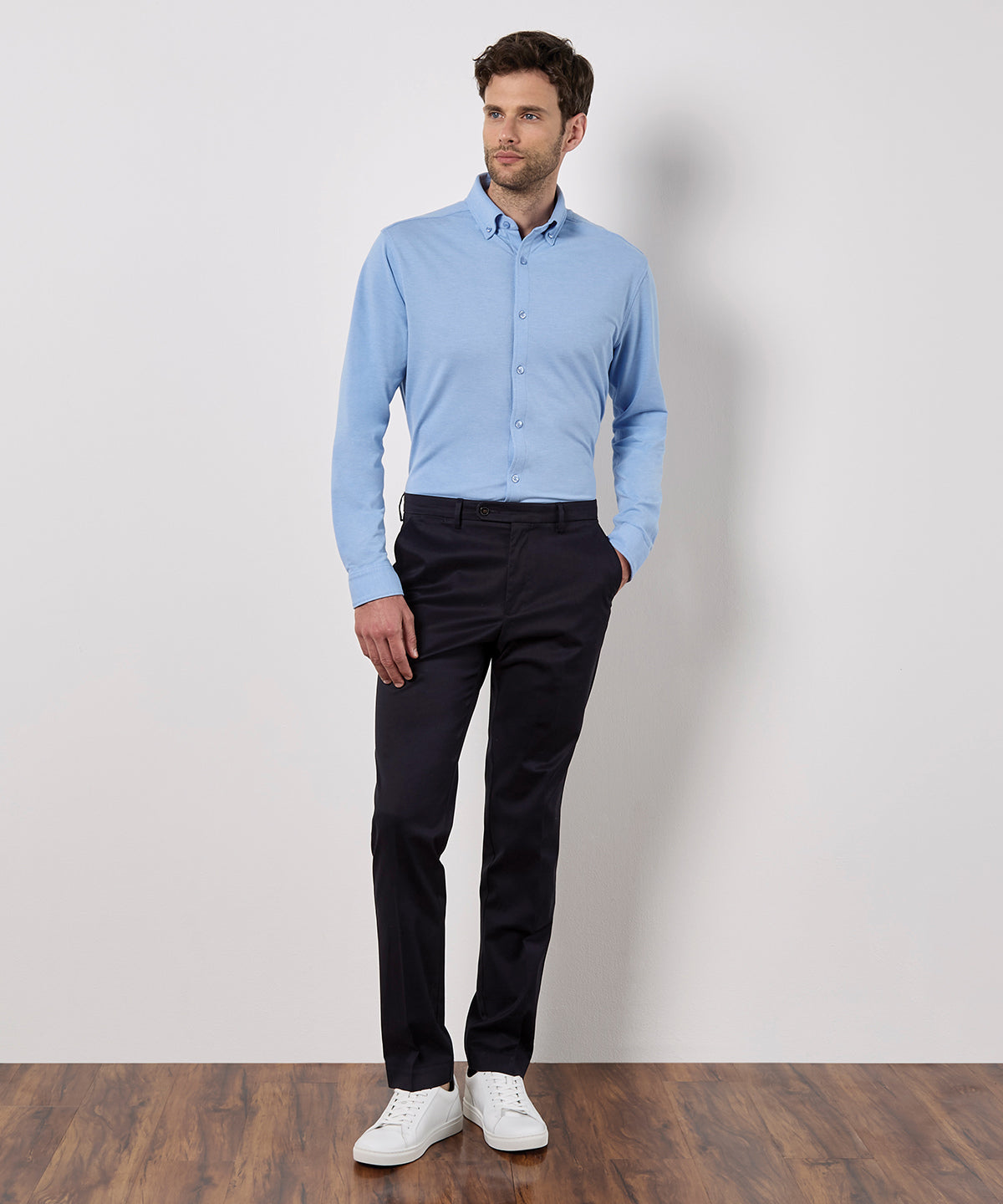 Kustom Kit Long Sleeve Superwash® 60° Piqué Shirt (tailored Fit)
