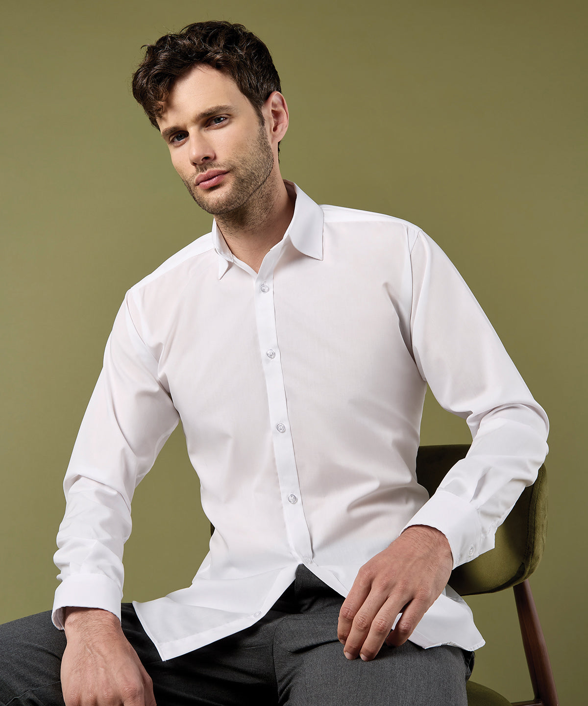 Kustom Kit Business Shirt Long-sleeved (slim Fit)