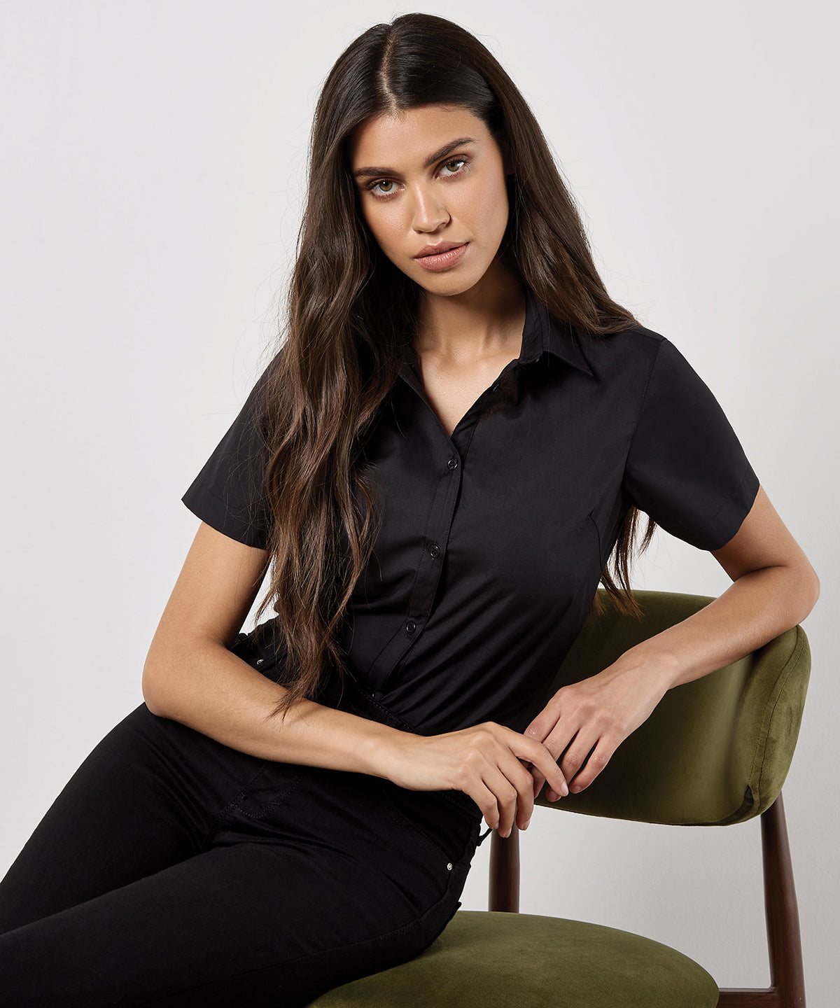 Kustom Kit Women's Poplin Shirt Short Sleeve
