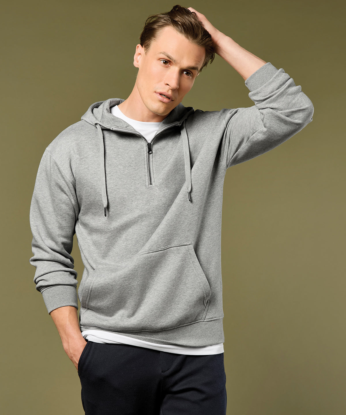 Kustom Kit Regular Fit 1/4 Zip Hoodie