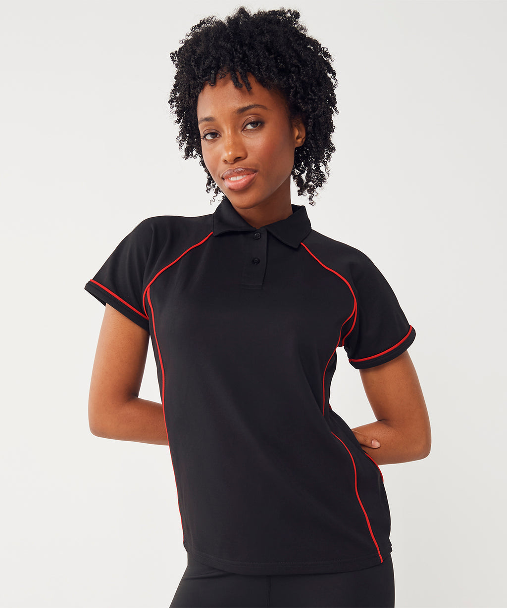 Finden & Hales Women's Piped Performance Polo Shirt
