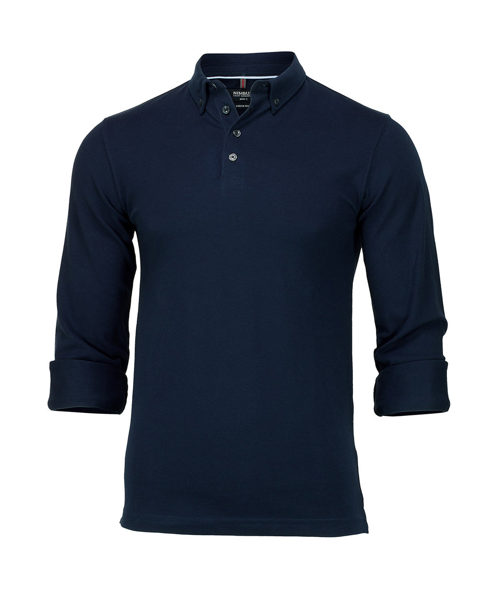Nimbus Carlington – Deluxe Long Sleeve Polo Shirt – Custom Embroidered & Printed Polo Shirts