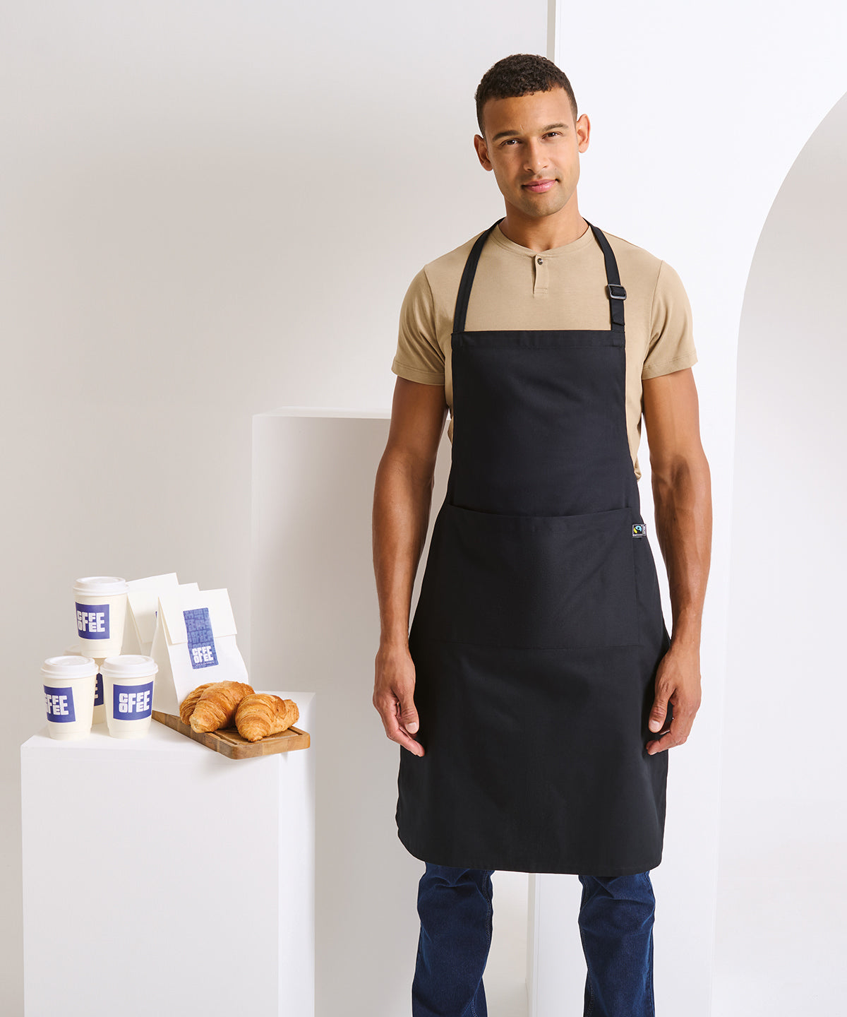 Premier Cotton Bib Apron, Organic and Fairtrade Certified Garment