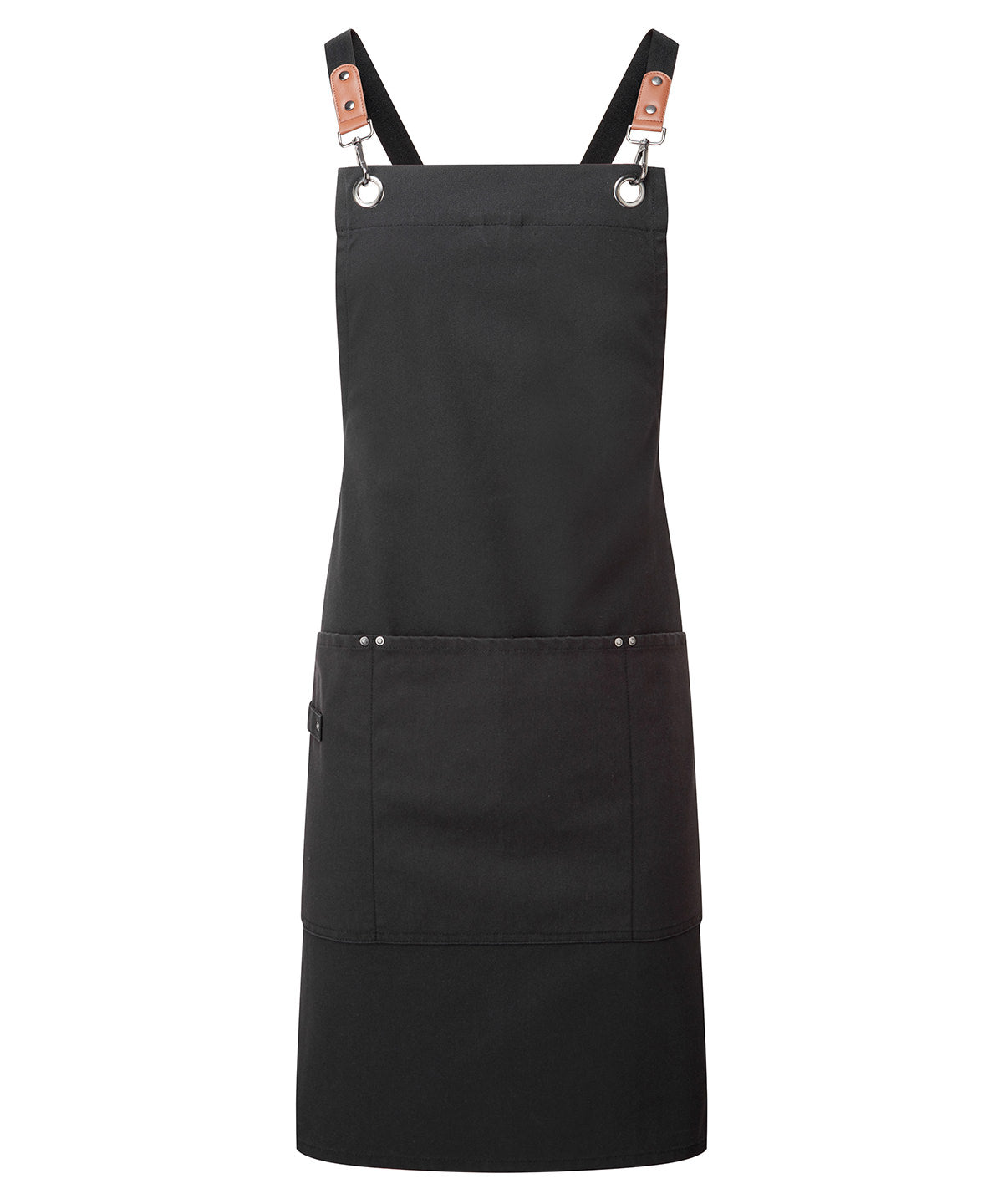Premier Clip ‘n’ Clasp Cross-back Bib Apron Garment – Custom Embroidered & Printed Aprons