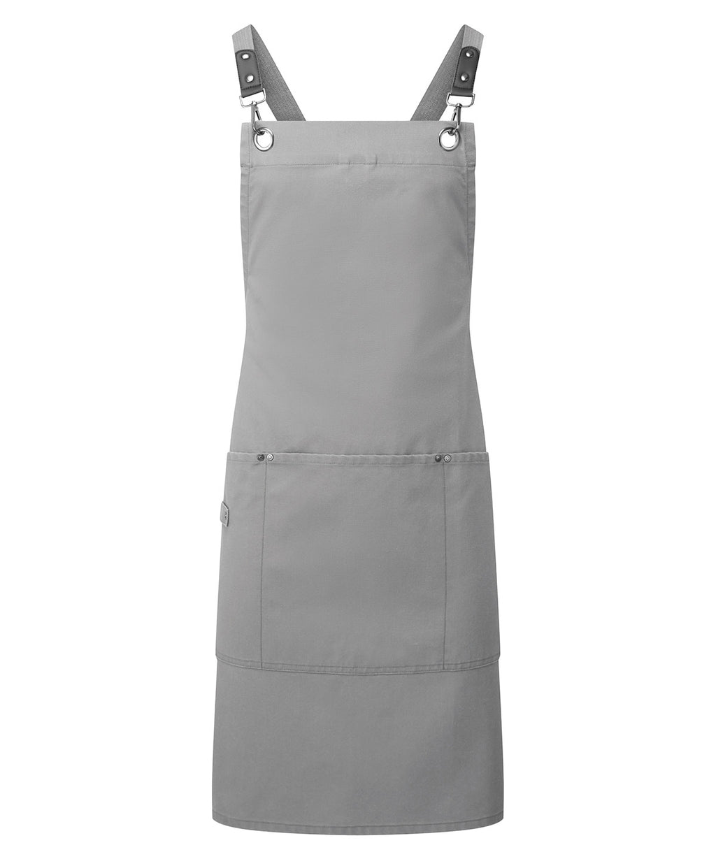Premier Clip ‘n’ Clasp Cross-back Bib Apron Garment – Custom Embroidered & Printed Aprons