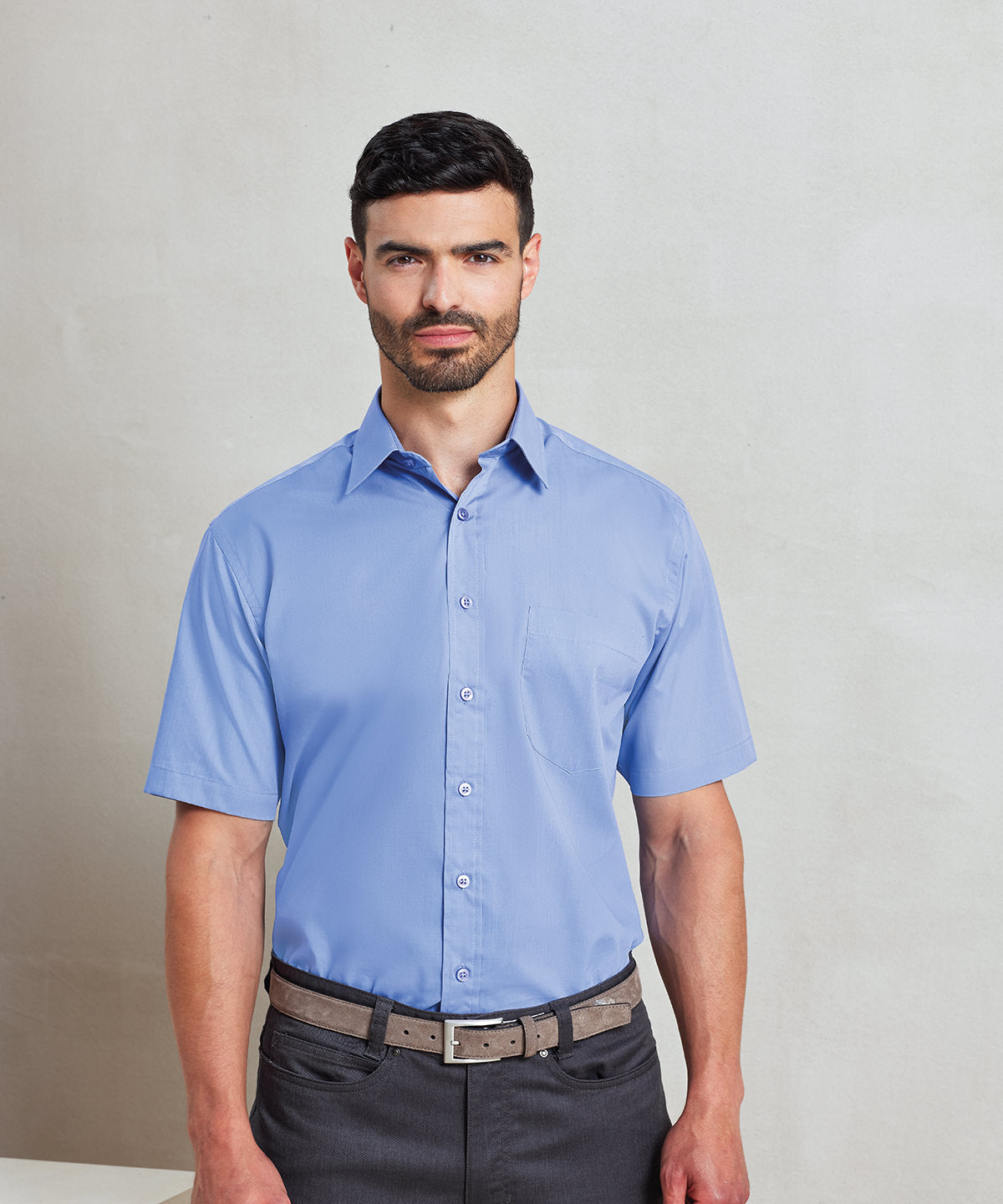 Premier Short Sleeve Poplin Shirt – Custom Embroidered & Printed Shirts