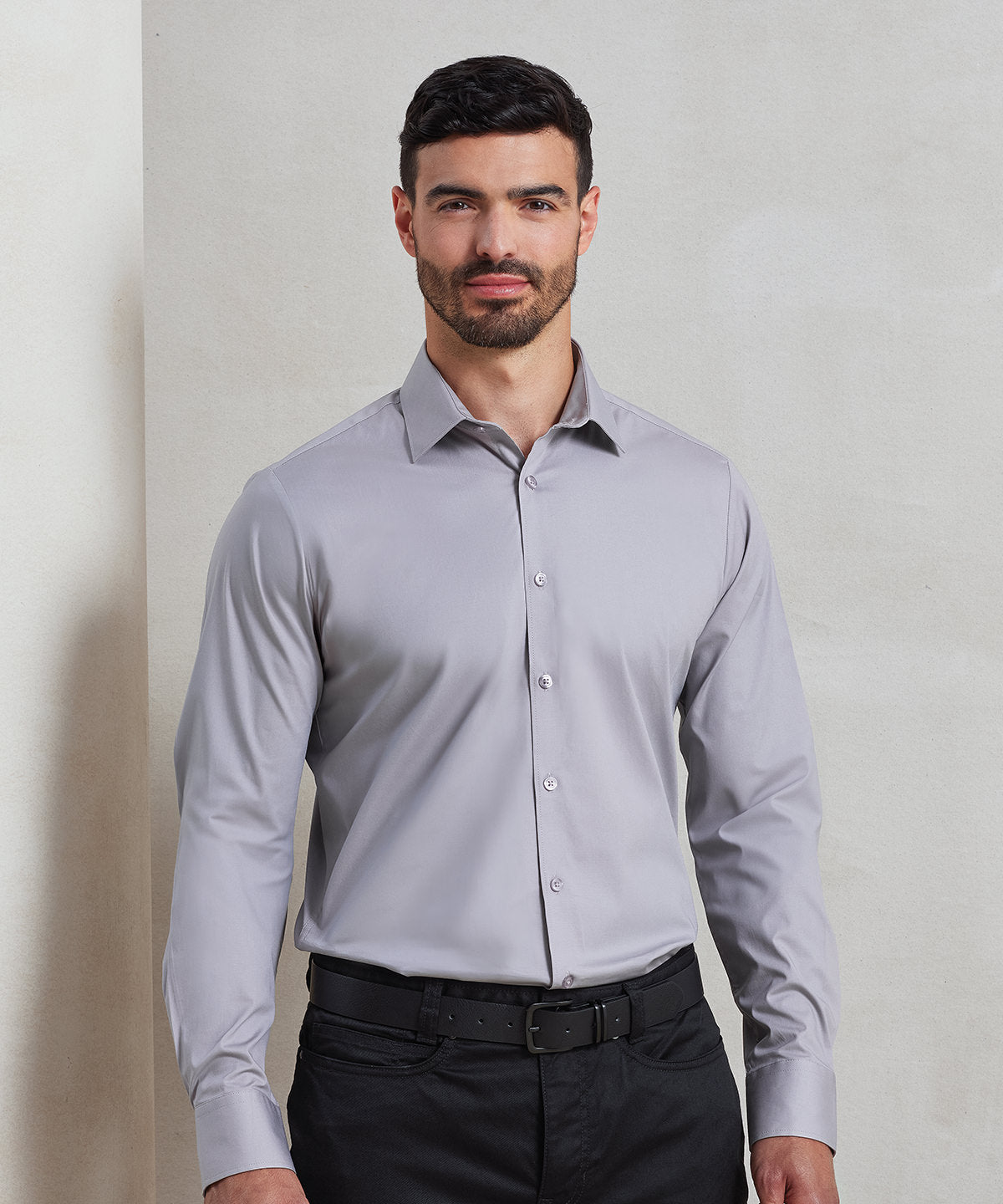 Premier Stretch Fit Cotton Poplin Long Sleeve Shirt