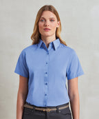 Premier Women's Short Sleeve Poplin Blouse Garment – Custom Embroidered & Printed Blouses