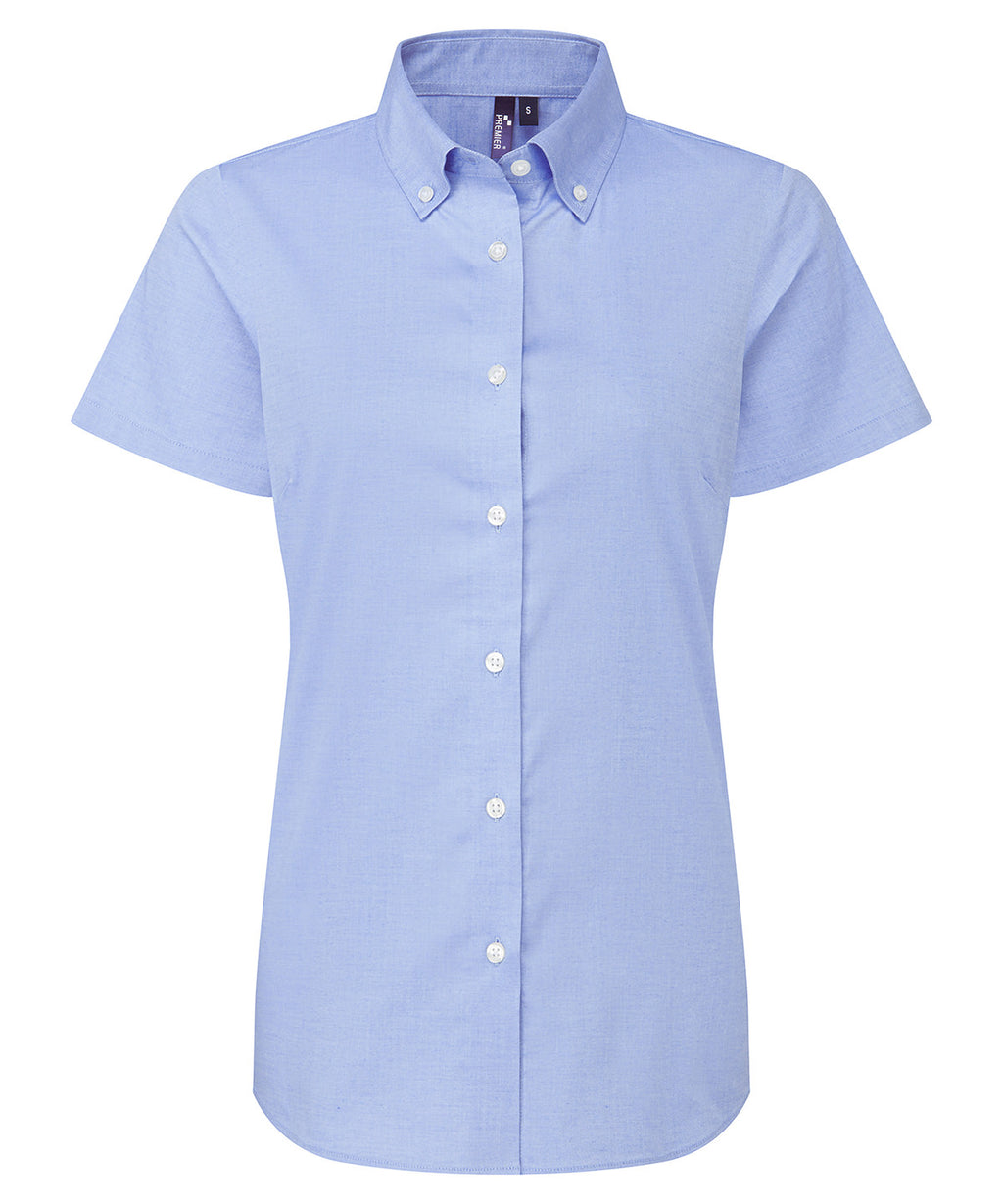 Premier Women’s ‘Supreme’ Oxford Short Sleeve Shirt – Custom Embroidered & Printed Shirts