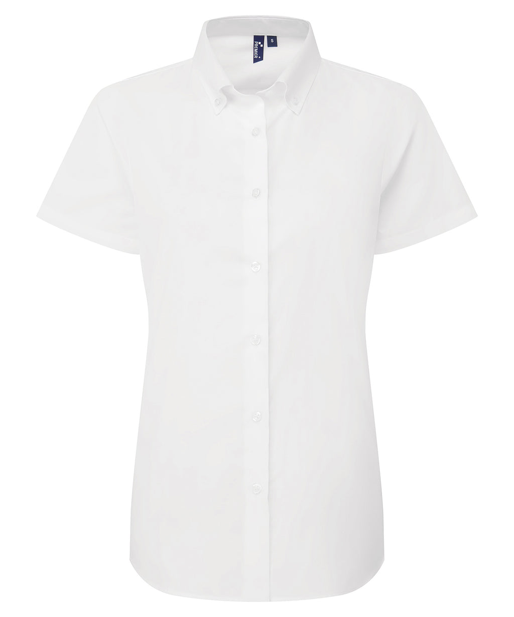 Premier Women’s ‘Supreme’ Oxford Short Sleeve Shirt – Custom Embroidered & Printed Shirts