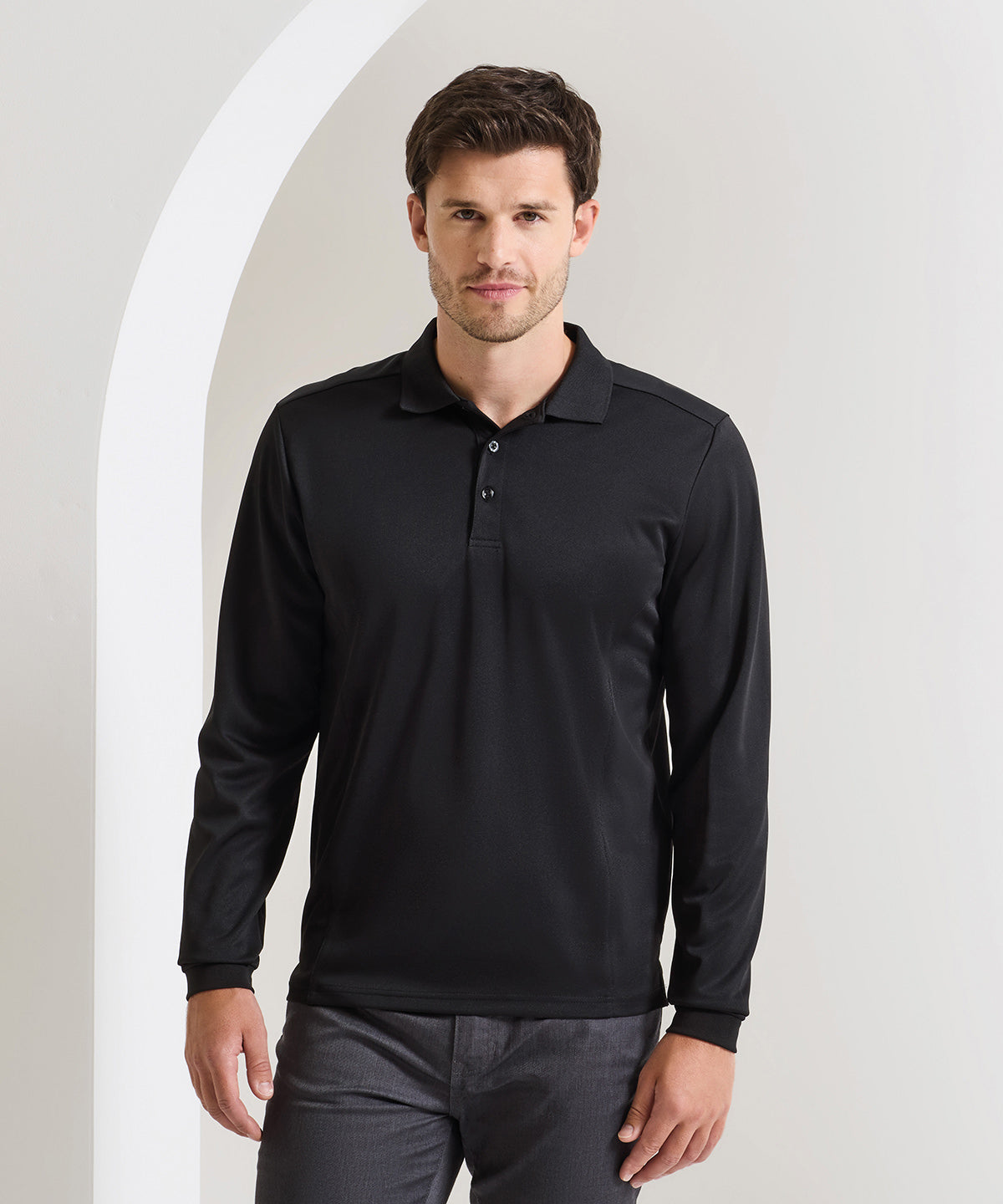 Premier Long Sleeve Coolchecker® Piqué Polo Shirt