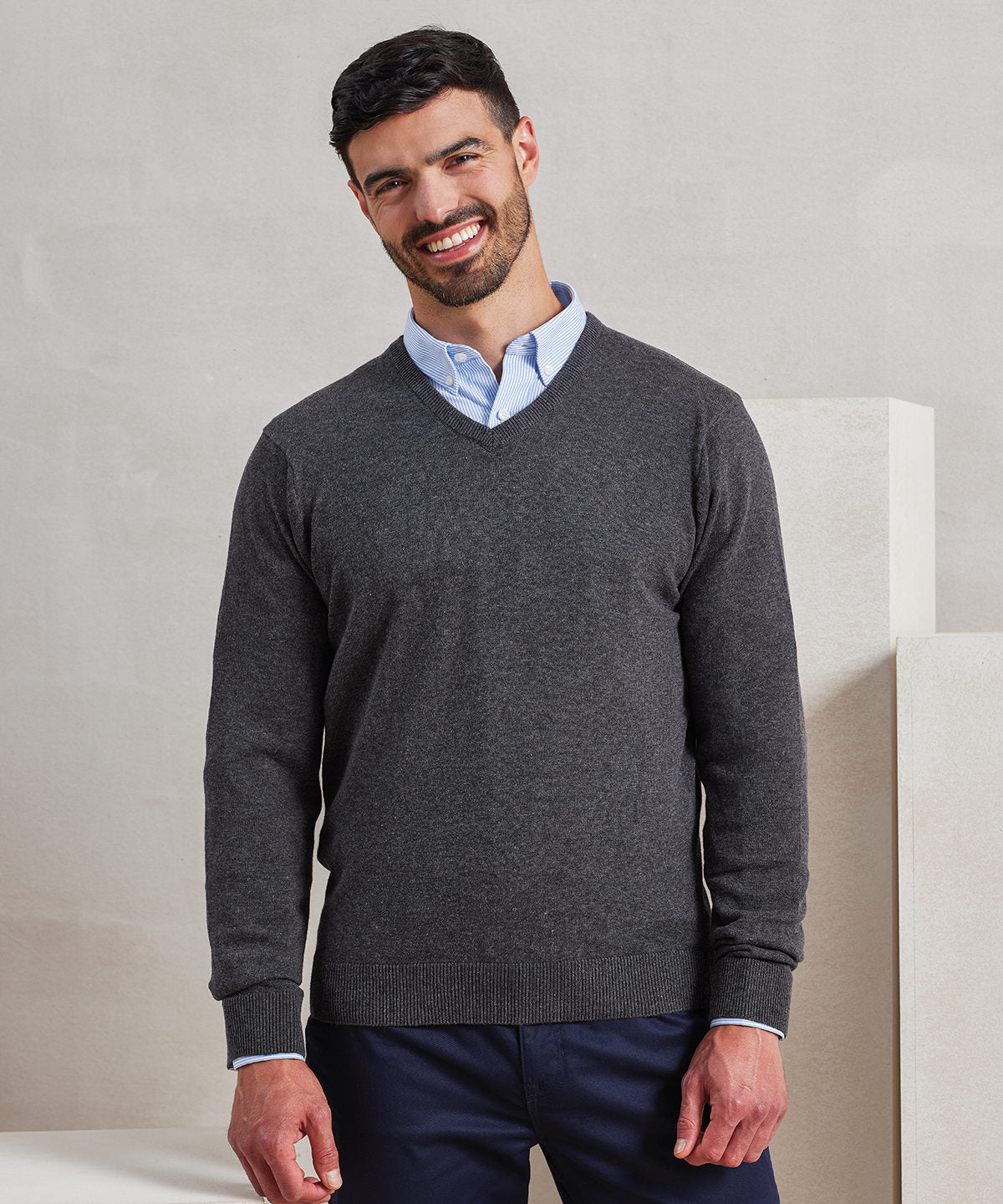 Premier V-neck Knitted Sweater Garment