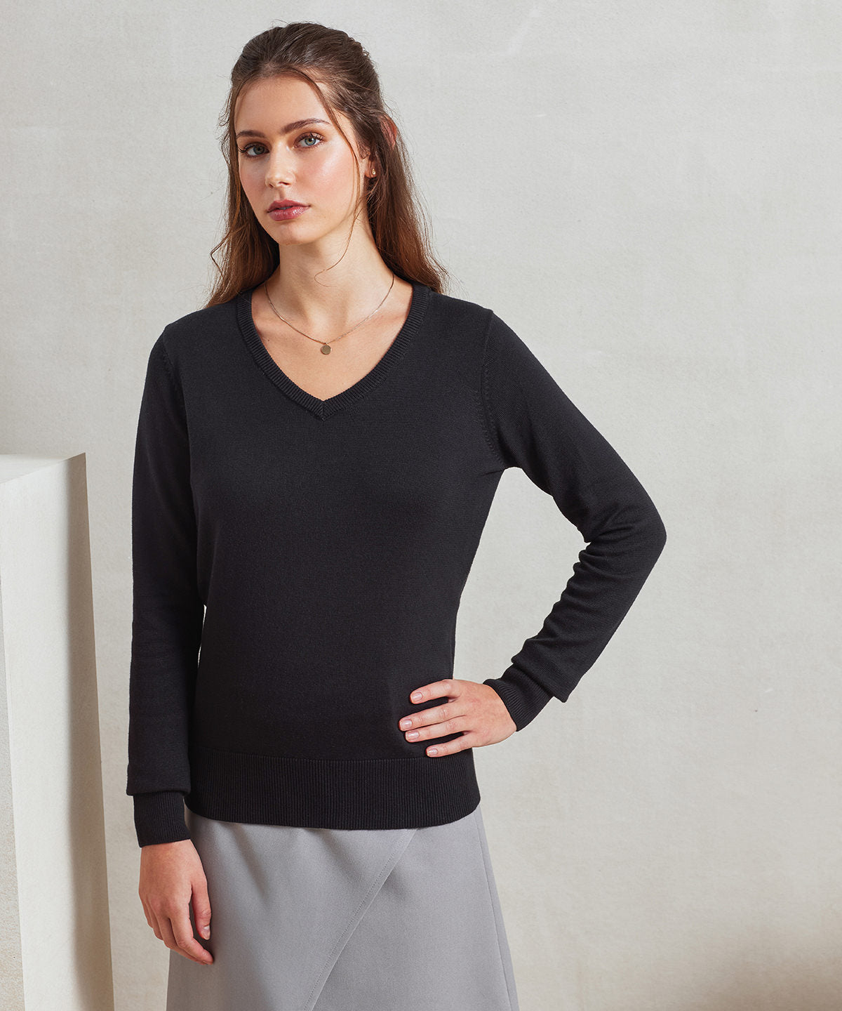 Premier Women's V-neck Knitted Sweater Garment