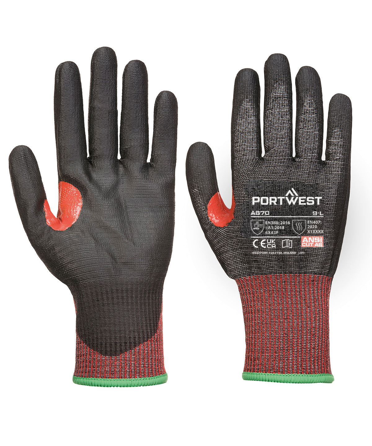 Portwest CS Cut F13 PU Gloves (A670) Garment – Custom Embroidered & Printed Gloves