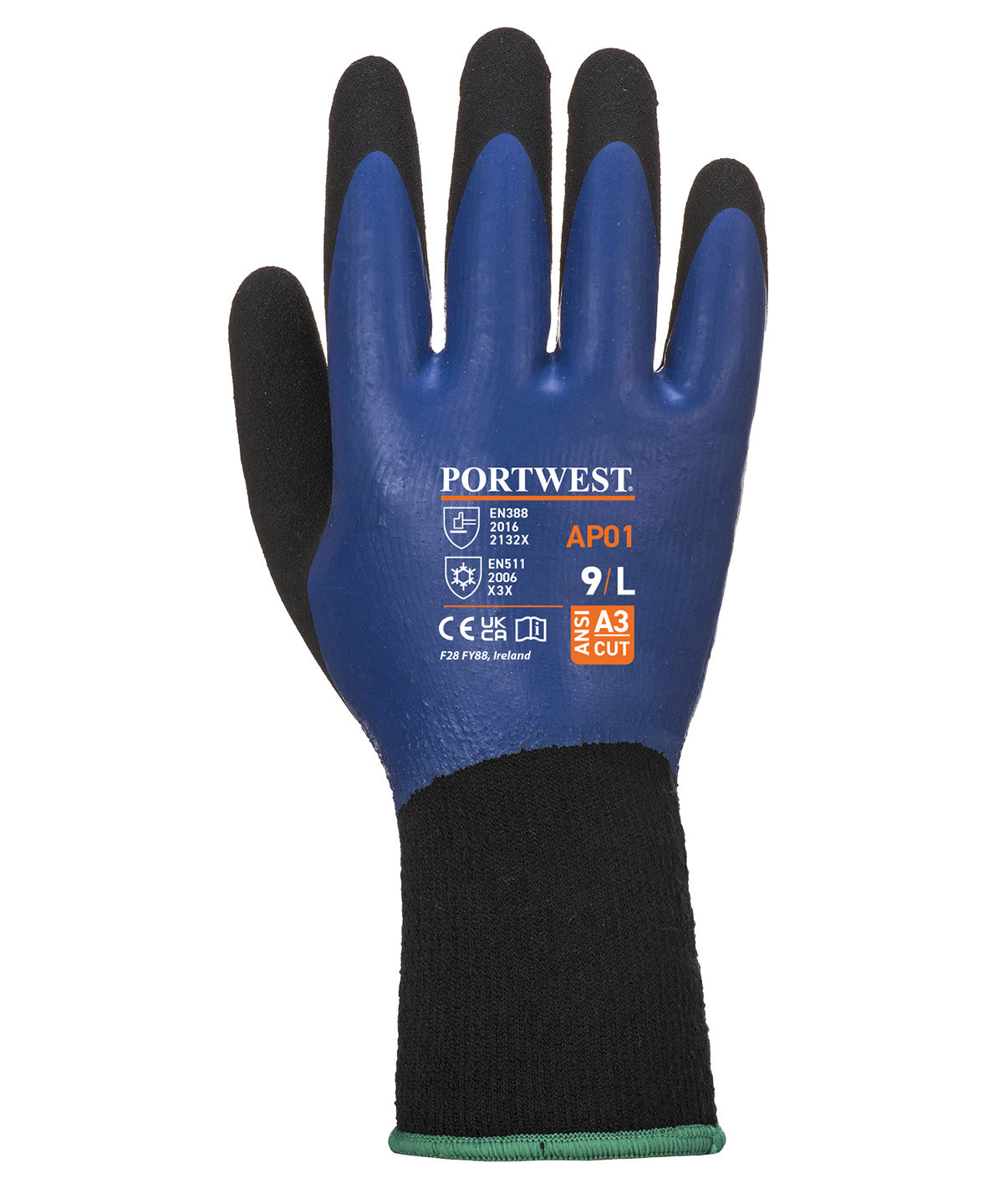Portwest Cold 13 Latex Aqua Gloves (AP01) Garment – Custom Embroidered & Printed Gloves