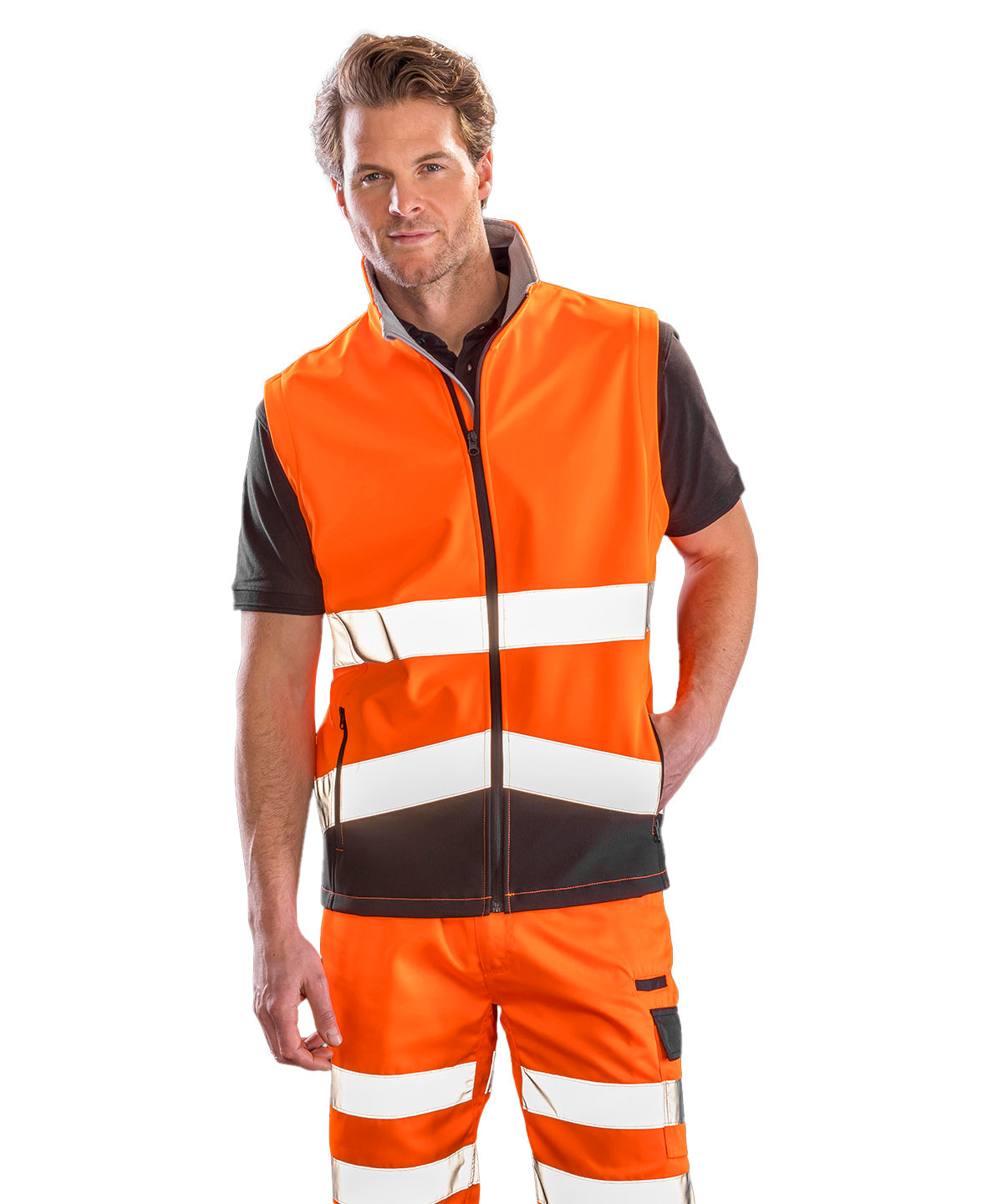 Result Safeguard Printable Safety Softshell Gilet