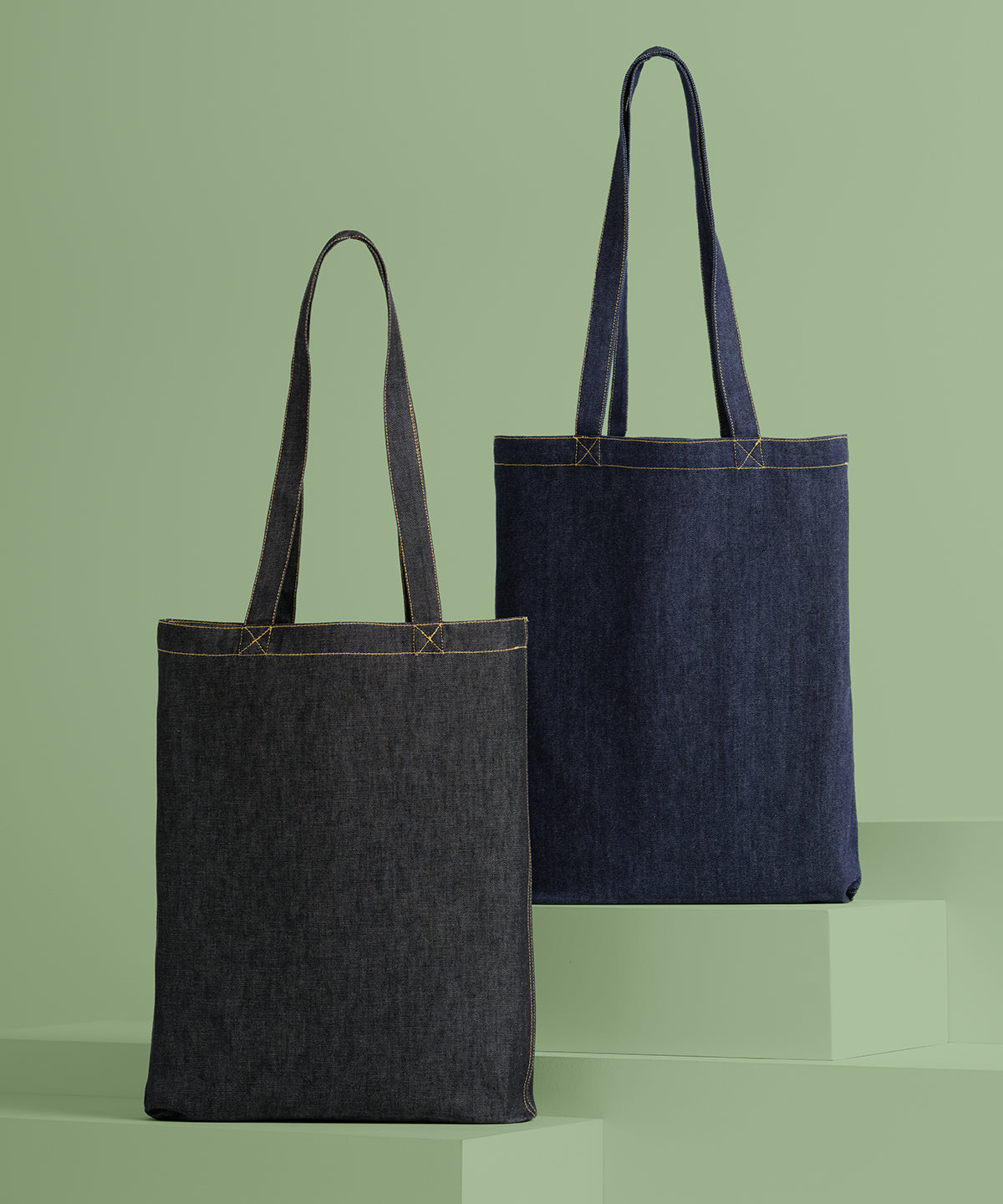 Nutshell® Denim ‘flat Base’ Shopper Bag