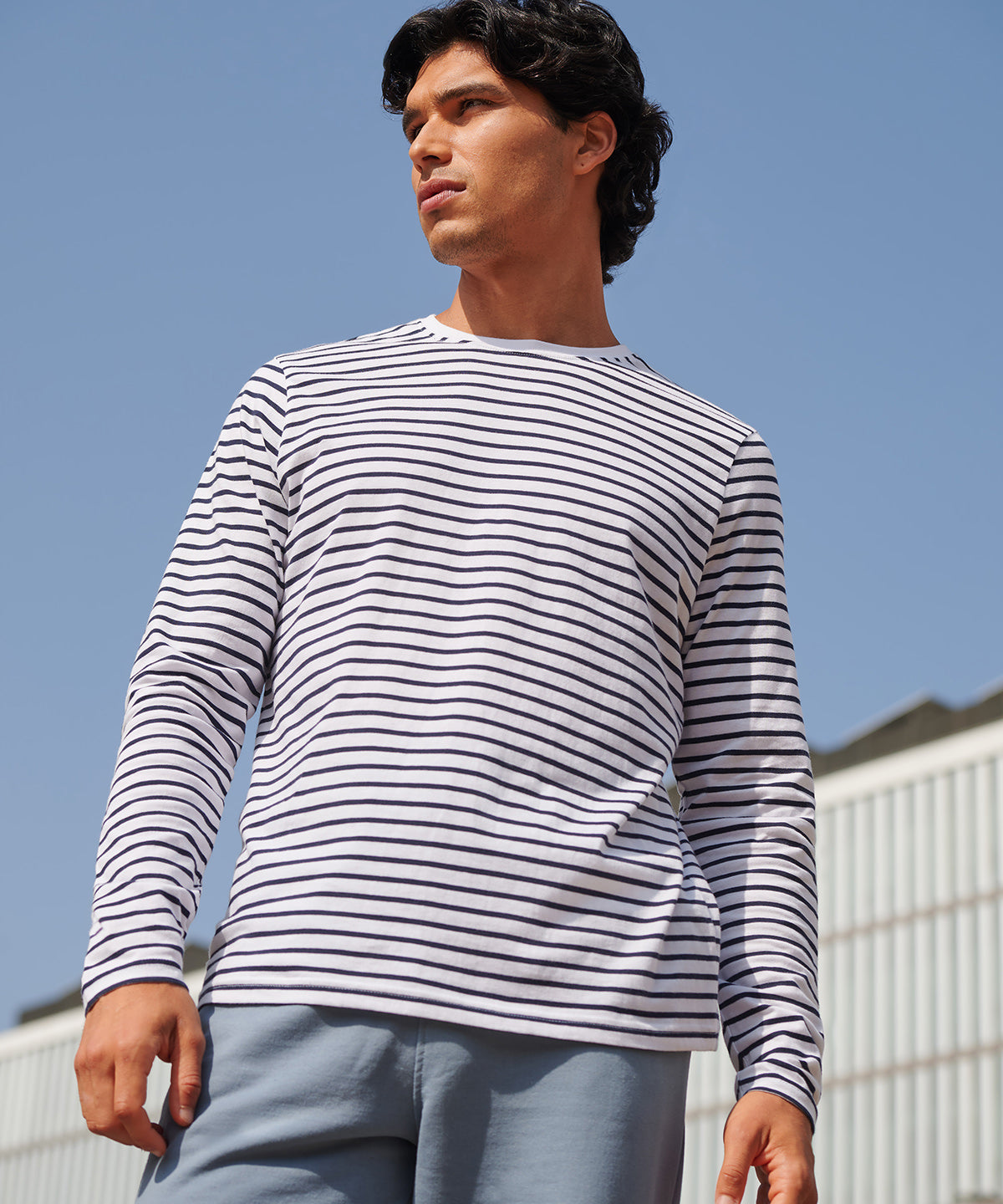 SF Unisex Long-sleeved Striped T-Shirt