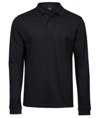 Tee Jays Luxury Stretch Long Sleeve Polo (1406) – Custom Embroidered & Printed Polo Shirts