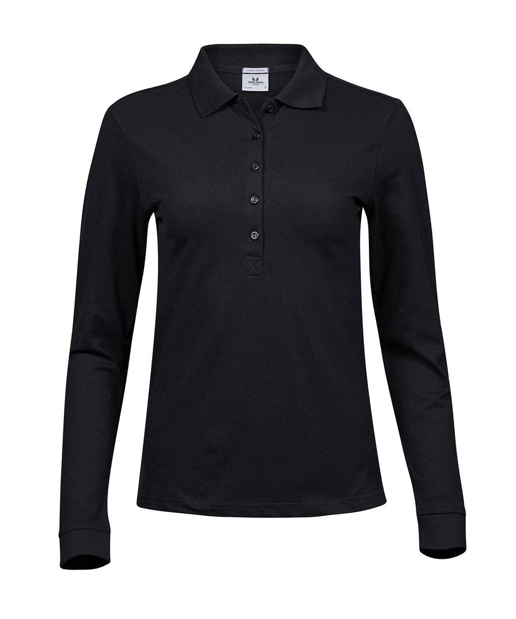 Tee Jays Women’s Luxury Stretch Long Sleeve Polo (146) – Custom Embroidered & Printed Polo Shirts