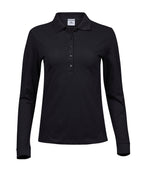 Tee Jays Women’s Luxury Stretch Long Sleeve Polo (146) – Custom Embroidered & Printed Polo Shirts