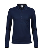 Tee Jays Women’s Luxury Stretch Long Sleeve Polo (146) – Custom Embroidered & Printed Polo Shirts