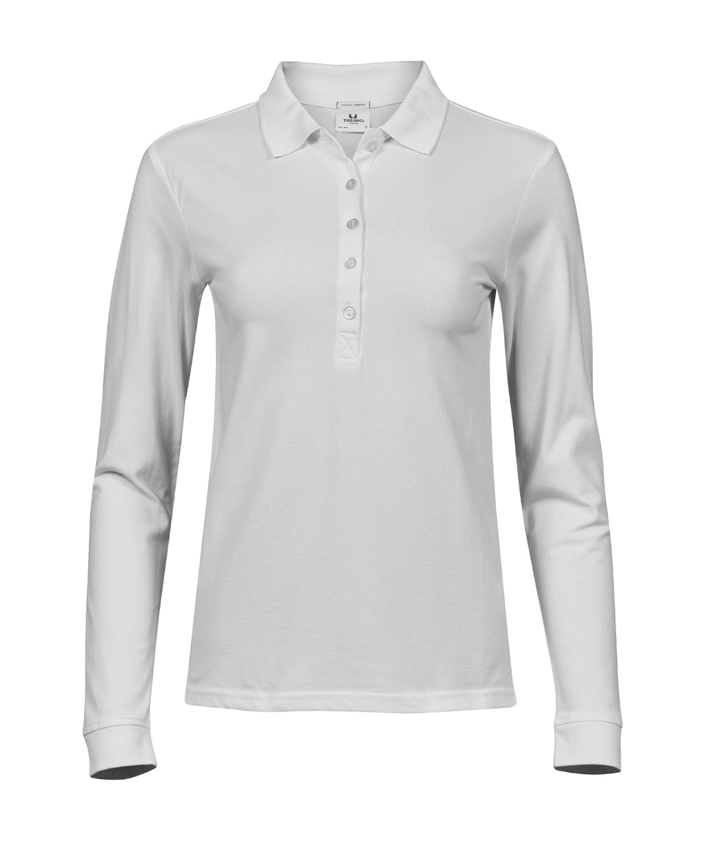 Tee Jays Women’s Luxury Stretch Long Sleeve Polo (146) – Custom Embroidered & Printed Polo Shirts