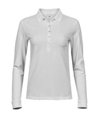 Tee Jays Women’s Luxury Stretch Long Sleeve Polo (146) – Custom Embroidered & Printed Polo Shirts
