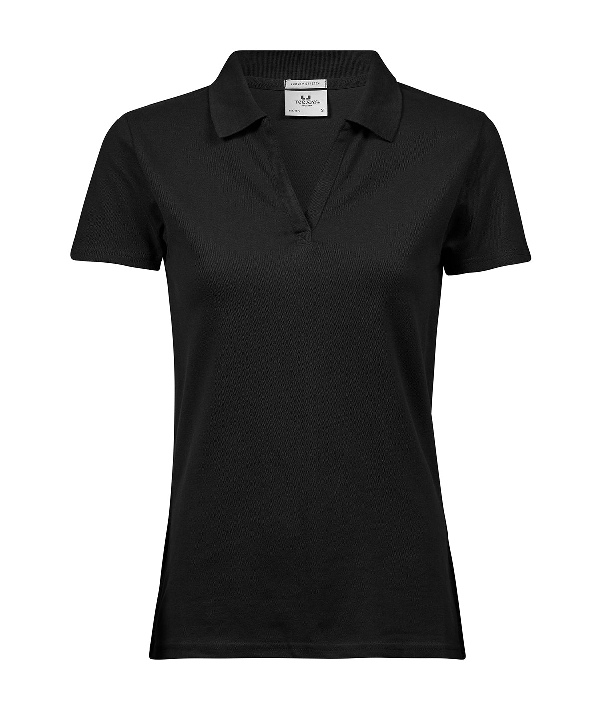 Tee Jays Women’s Luxury Stretch V-neck Polo (1409) – Custom Embroidered & Printed Polo Shirts