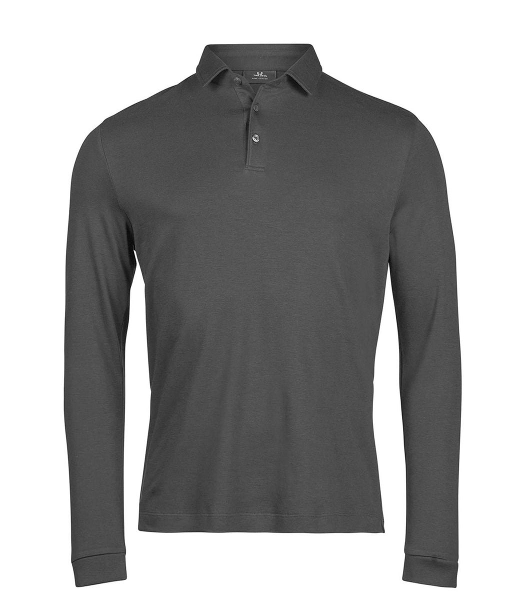 Tee Jays Pima Cotton Long-sleeve Polo (1442) – Custom Embroidered & Printed Polo Shirts