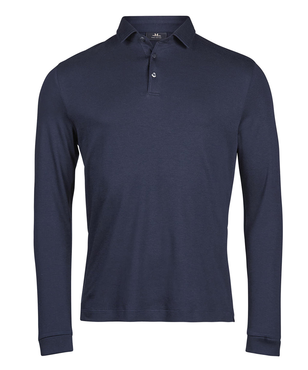 Tee Jays Pima Cotton Long-sleeve Polo (1442) – Custom Embroidered & Printed Polo Shirts