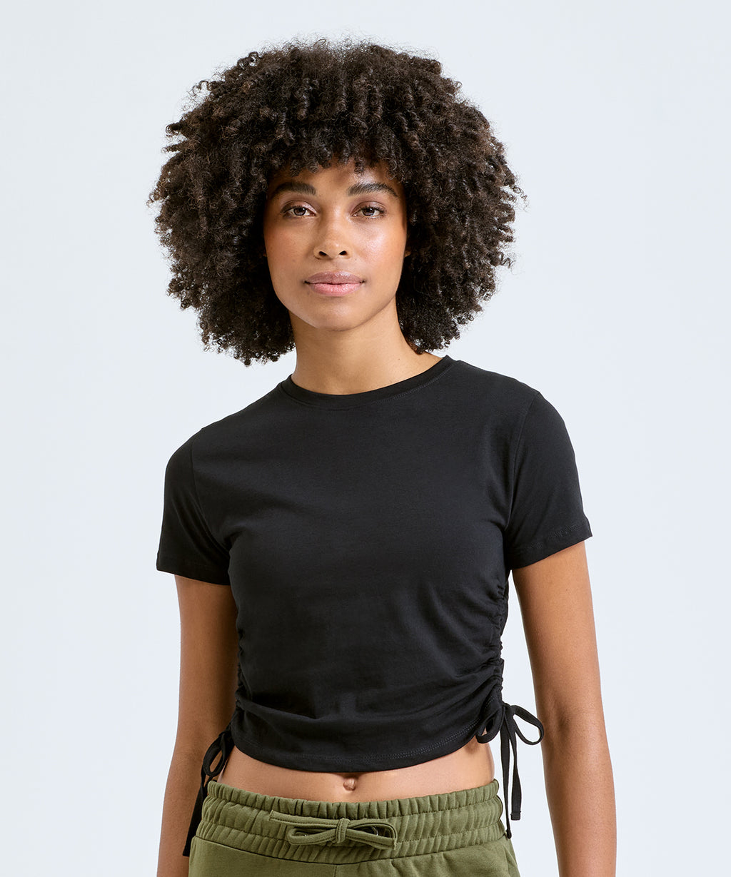 Women's TriDri® Ruched Crop Top T-Shirt
