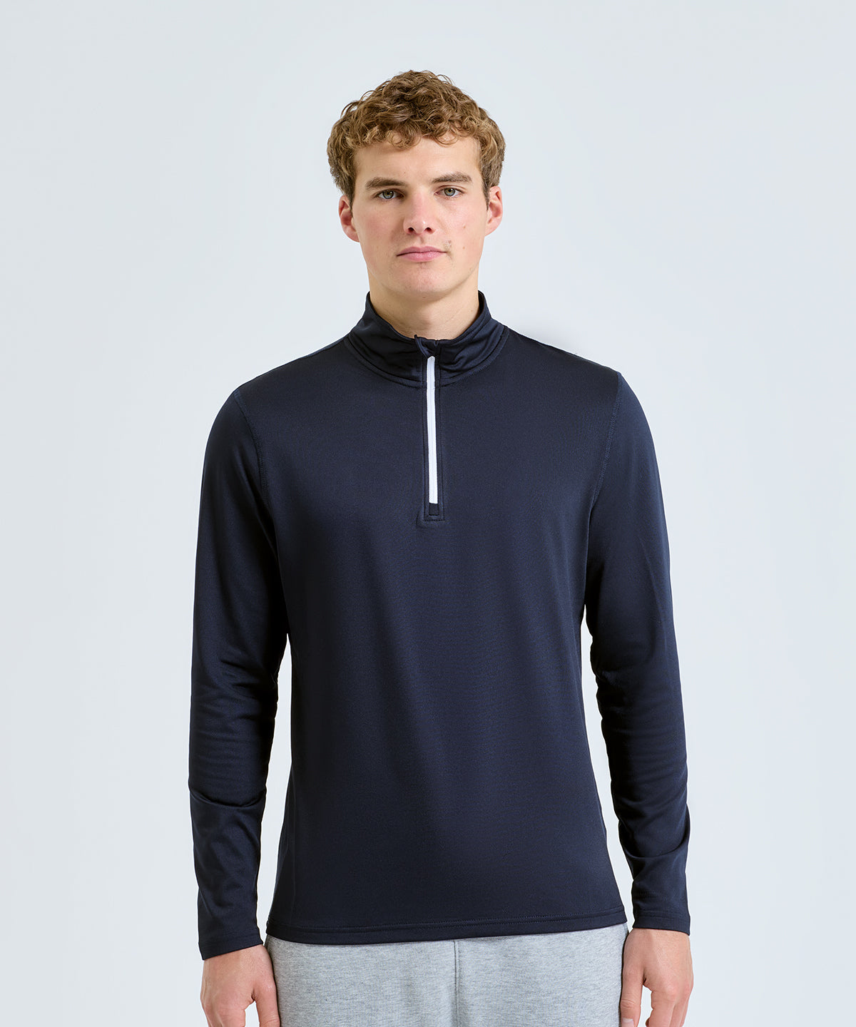 Men's TriDri® Recycled Long Sleeve Brushed Back ¼ Zip Garment
