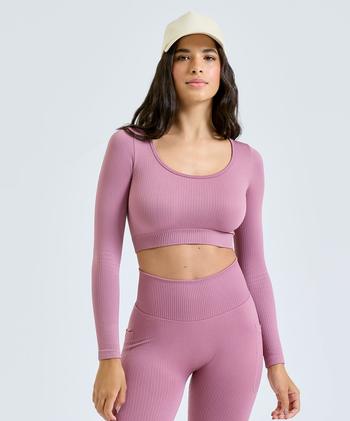 Women's TriDri® Ribbed Seamless 3D Fit" Crop Top" T-Shirt