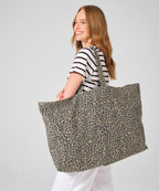 Westford Mill Leopard Print Canvas Oversized Tote Bag