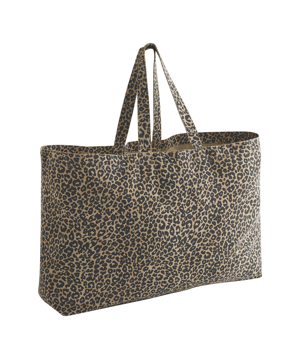 Westford Mill Leopard Print Canvas Oversized Tote Bag – Custom Embroidered & Printed Bags