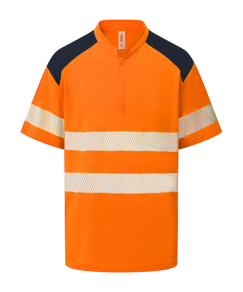 Yoko Hi-vis Mandarin Collar Zip Neck Comfort Trim Polo (HVJ230) – Custom Embroidered & Printed Polo Shirts