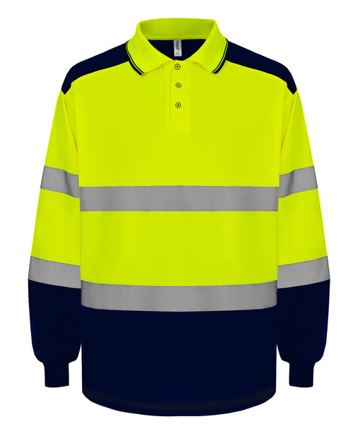 Yoko Hi-vis Two-tone Long Sleeve Polo (HVJ330) – Custom Embroidered & Printed Polo Shirts
