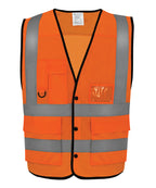 Yoko Hi-vis Superior Open Mesh Button Waistcoat (HVW860) Garment – Custom Embroidered & Printed Safety Vests