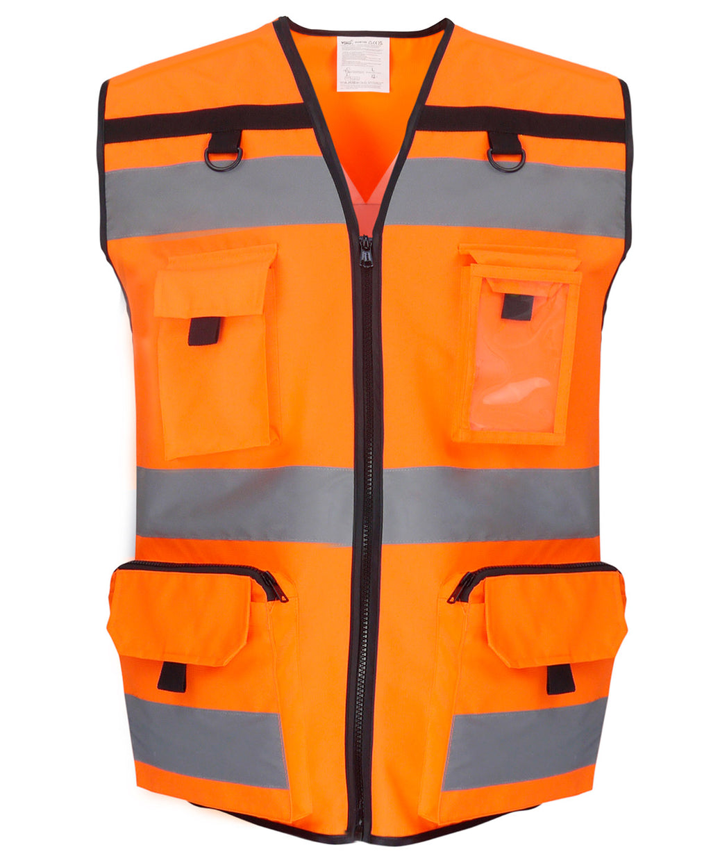 Yoko Hi-vis Ripstop Tool Vest (HVW108) Garment – Custom Embroidered & Printed Safety Vests